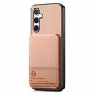 For Samsung Galaxy S21+ 5G Twill Fabric Leather Vertical Flip RFID Card Bag Phone Case(Pink) - 2