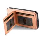 For Samsung Galaxy S21+ 5G Twill Fabric Leather Vertical Flip RFID Card Bag Phone Case(Pink) - 3