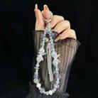 Alloy Butterfly Tassel Beads Mobile Phone Chain(White) - 3