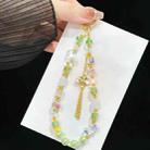 Fan Pendant Tassel Beads Mobile Phone Chain(Green) - 1