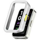 For Huawei Band 10 / 10 NFC / 9 / 9 NFC Half Coverage Hollow PC Watch Protective Case(Silver Green) - 1