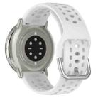 For Amazfit Active 2 Holes Style 22mm Silicone Sport Watch Band(White) - 2
