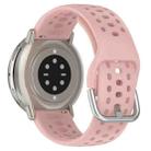For Amazfit Active 2 Holes Style 22mm Silicone Sport Watch Band(Pink) - 2