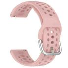 For Amazfit Active 2 Holes Style 22mm Silicone Sport Watch Band(Pink) - 3
