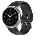 For Amazfit Active 2 Holes Style 22mm Silicone Sport Watch Band(Black) - 1