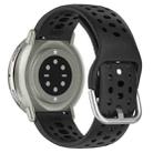 For Amazfit Active 2 Holes Style 22mm Silicone Sport Watch Band(Black) - 2