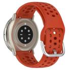 For Amazfit Active 2 Holes Style 22mm Silicone Sport Watch Band(Red) - 2