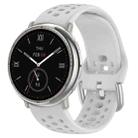 For Amazfit Active 2 Holes Style 22mm Silicone Sport Watch Band(Gray) - 1