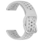 For Amazfit Active 2 Holes Style 22mm Silicone Sport Watch Band(Gray) - 3