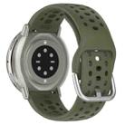 For Amazfit Active 2 Holes Style 22mm Silicone Sport Watch Band(Army Green) - 2