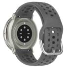 For Amazfit Active 2 Holes Style 22mm Silicone Sport Watch Band(Space Grey) - 2