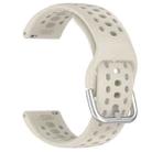For Amazfit Active 2 Holes Style 22mm Silicone Sport Watch Band(Starlight) - 3