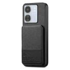 For Redmi 13C Twill Fabric Leather Vertical Flip RFID Card Bag Phone Case(Black) - 2