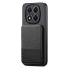 For Redmi Note 14 Pro+ 5G Twill Fabric Leather Vertical Flip RFID Card Bag Phone Case(Black) - 2