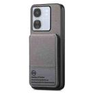 For Redmi Turbo 4 Twill Fabric Leather Vertical Flip RFID Card Bag Phone Case(Gray) - 2