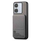 For Xiaomi Poco X7 Pro Twill Fabric Leather Vertical Flip RFID Card Bag Phone Case(Gray) - 2