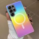 For Samsung Galaxy S25 Ultra 5G Frosted Color-plated Gradient MagSafe Phone Case(Color Plating) - 1