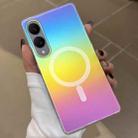 For Samsung Galaxy S25 Edge 5G Frosted Color-plated Gradient MagSafe Phone Case(Color Plating) - 1