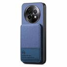 For Realme 13 Pro+ 5G Twill Fabric Leather Vertical Flip RFID Card Bag Phone Case(Blue) - 2