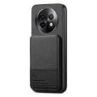 For Realme 14 Pro+ Twill Fabric Leather Vertical Flip RFID Card Bag Phone Case(Black) - 2