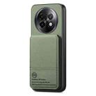 For Realme 14 Pro+ Twill Fabric Leather Vertical Flip RFID Card Bag Phone Case(Green) - 2