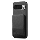 For Google Pixel 9 Pro XL Twill Fabric Leather Vertical Flip RFID Card Bag Phone Case(Black) - 2
