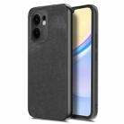 For OPPO Reno13 F Vintage Leather PC Back Cover Phone Case(Black) - 1