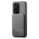 For Honor 200 Lite Twill Fabric Leather Vertical Flip RFID Card Bag Phone Case(Gray) - 2
