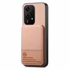 For Honor 200 Lite Twill Fabric Leather Vertical Flip RFID Card Bag Phone Case(Pink) - 2