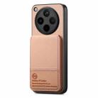 For OPPO Find X8 Pro Twill Fabric Leather Vertical Flip RFID Card Bag Phone Case(Pink) - 2