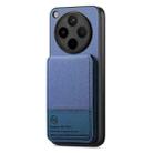 For OPPO Find X8 Pro Twill Fabric Leather Vertical Flip RFID Card Bag Phone Case(Blue) - 2