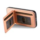 For OPPO Reno13 F Twill Fabric Leather Vertical Flip RFID Card Bag Phone Case(Pink) - 3