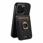 For iPhone 16 Pro Ring Multifunctional Vertical Flip Wallet Back Cover Leather Phone Case(Black) - 2