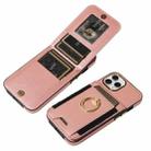 For iPhone 13 Pro Max Ring Multifunctional Vertical Flip Wallet Back Cover Leather Phone Case(Rose Gold) - 3