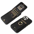 For iPhone 11 Pro Max Ring Multifunctional Vertical Flip Wallet Back Cover Leather Phone Case(Black) - 3
