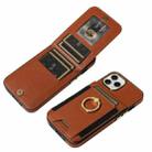 For iPhone 11 Pro Max Ring Multifunctional Vertical Flip Wallet Back Cover Leather Phone Case(Brown) - 3