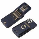 For iPhone 11 Pro Max Ring Multifunctional Vertical Flip Wallet Back Cover Leather Phone Case(Dark Blue) - 3