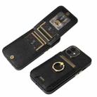 For iPhone 11 Ring Multifunctional Vertical Flip Wallet Back Cover Leather Phone Case(Black) - 3