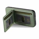 For vivo X200 Twill Fabric Leather Vertical Flip RFID Card Bag Phone Case(Green) - 3