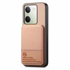 For vivo Y29 4G Twill Fabric Leather Vertical Flip RFID Card Bag Phone Case(Pink) - 2