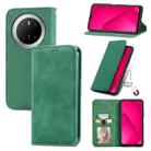 For Huawei Mate 70 Retro Skin Feel Magnetic Flip Leather Phone Case(Green) - 1