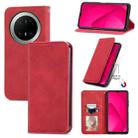 For Huawei Mate 70 Pro Retro Skin Feel Magnetic Flip Leather Phone Case(Red) - 1