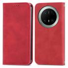 For Huawei Mate 70 Pro Retro Skin Feel Magnetic Flip Leather Phone Case(Red) - 2
