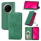 For Huawei Mate 70 Pro+ Retro Skin Feel Magnetic Flip Leather Phone Case(Green) - 1