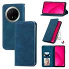 For Huawei Mate 70 Pro+ Retro Skin Feel Magnetic Flip Leather Phone Case(Blue) - 1