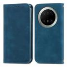 For Huawei Mate 70 Pro+ Retro Skin Feel Magnetic Flip Leather Phone Case(Blue) - 2