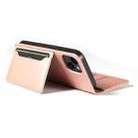 For iPhone 15 Magnetism Skin Feel Card Holder Leather Phone Case(pink) - 3