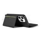 For iPhone 14 Magnetism Skin Feel Card Holder Leather Phone Case(black) - 3