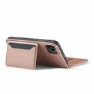 For iPhone 12 / 12 Pro Magnetism Skin Feel Card Holder Leather Phone Case(pink) - 3