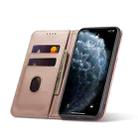 For iPhone 11 Pro Max Magnetism Skin Feel Card Holder Leather Phone Case(pink) - 3
